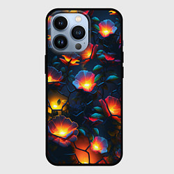 Чехол iPhone 13 Pro Светящиеся цветы