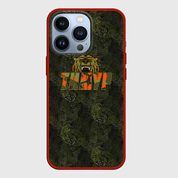 Чехол для iPhone 13 Pro Тимур камуфляж, цвет: 3D-красный
