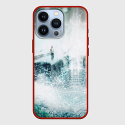 Чехол для iPhone 13 Pro Абстрактное свечение из будущего, цвет: 3D-красный