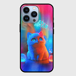 Чехол iPhone 13 Pro Милый котенок - тай-дай