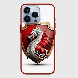 Чехол iPhone 13 Pro Щит с драконом