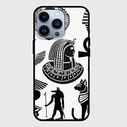Чехол для iPhone 13 Pro Египетские знаки, цвет: 3D-черный