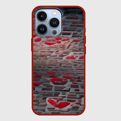 Чехол iPhone 13 Pro Любовная абстракция / 3D-Красный – фото 1