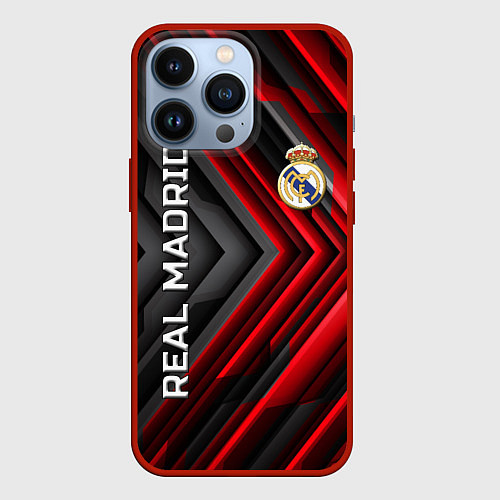 Чехол iPhone 13 Pro Real Madrid art / 3D-Красный – фото 1