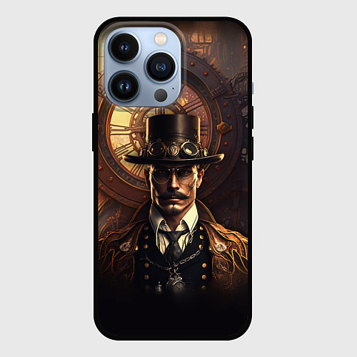 Чехол iPhone 13 Pro Стимпанкмен / 3D-Черный – фото 1