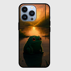 Чехол для iPhone 13 Pro Лягушонок Пепе у себя дома, цвет: 3D-черный