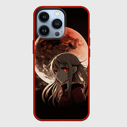 Чехол iPhone 13 Pro Полнолуние у Сашики / 3D-Красный – фото 1