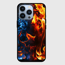 Чехол iPhone 13 Pro Битва огней - два пламени