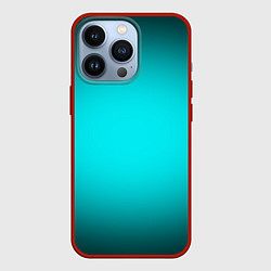 Чехол iPhone 13 Pro Неоновый синий градиент