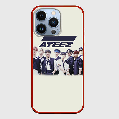 Чехол iPhone 13 Pro Ateez boys / 3D-Красный – фото 1