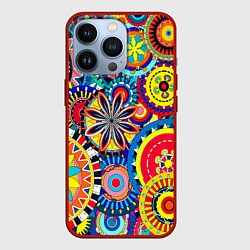 Чехол для iPhone 13 Pro Психоделика калейдоскоп, цвет: 3D-красный