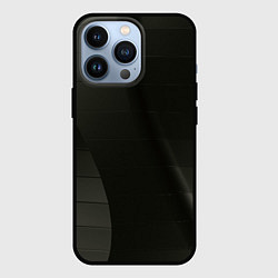 Чехол для iPhone 13 Pro Чёрные геометрические металлические листы, цвет: 3D-черный
