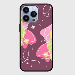 Чехол для iPhone 13 Pro Звезды в цветах лайн, цвет: 3D-черный