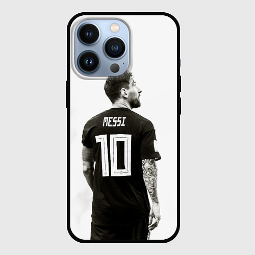 Чехол iPhone 13 Pro 10 Leo Messi / 3D-Черный – фото 1