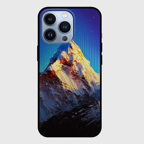 Чехол iPhone 13 Pro Космический эверест / 3D-Черный – фото 1