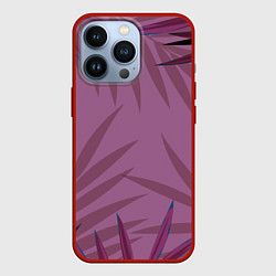 Чехол для iPhone 13 Pro Розовая пальма, цвет: 3D-красный