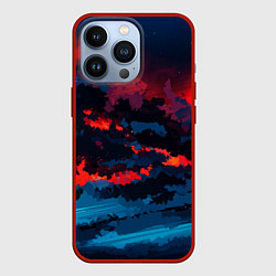 Чехол для iPhone 13 Pro Абстрактное небо на закате, цвет: 3D-красный