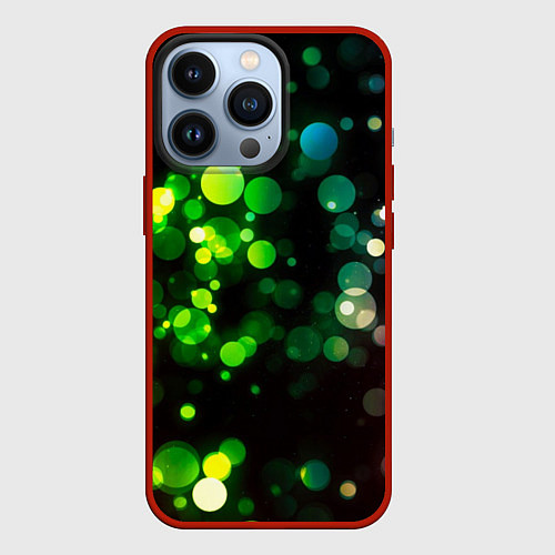 Чехол iPhone 13 Pro Разноцветные блики / 3D-Красный – фото 1
