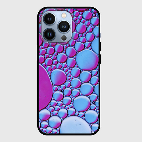 Чехол iPhone 13 Pro Масляные пузыри / 3D-Черный – фото 1