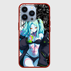Чехол для iPhone 13 Pro Ребекка из Киберпанка 2077, цвет: 3D-красный