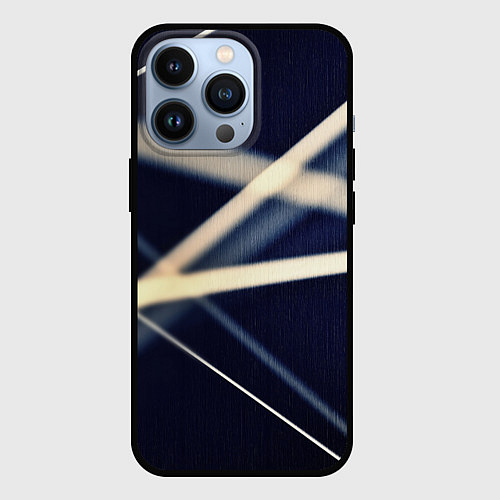 Чехол iPhone 13 Pro Полосатая абстракция / 3D-Черный – фото 1