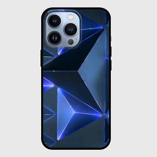 Чехол iPhone 13 Pro Triangle neon / 3D-Черный – фото 1