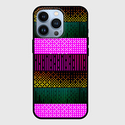 Чехол для iPhone 13 Pro Patterned stripes, цвет: 3D-черный