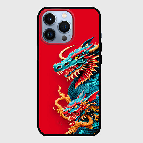 Чехол iPhone 13 Pro Japanese dragon - irezumi / 3D-Черный – фото 1