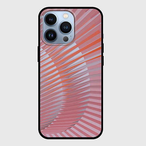 Чехол iPhone 13 Pro Абстрактные розовые волнообразные линии / 3D-Черный – фото 1