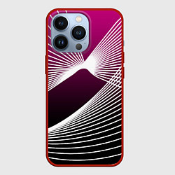 Чехол для iPhone 13 Pro Авангардная растровая композиция, цвет: 3D-красный
