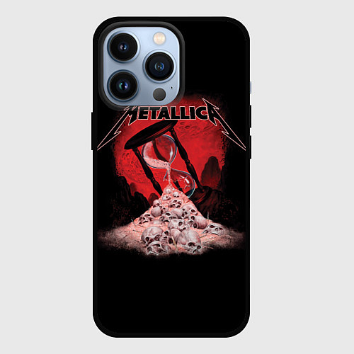 Чехол iPhone 13 Pro Metallica - время / 3D-Черный – фото 1