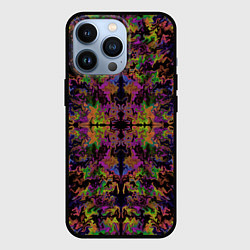 Чехол для iPhone 13 Pro Цветная психоделика, цвет: 3D-черный