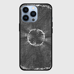 Чехол для iPhone 13 Pro Серый круг тай-дай, цвет: 3D-черный
