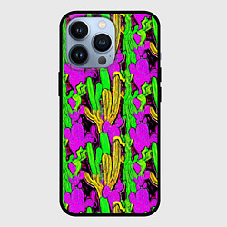Чехол для iPhone 13 Pro Абстрактные кактусы, цвет: 3D-черный