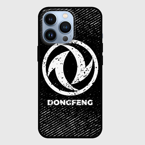 Чехол iPhone 13 Pro Dongfeng с потертостями на темном фоне / 3D-Черный – фото 1