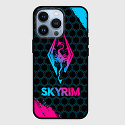 Чехол iPhone 13 Pro Skyrim - neon gradient