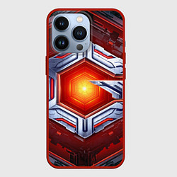 Чехол для iPhone 13 Pro Космическое яркое ядро, цвет: 3D-красный