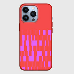 Чехол для iPhone 13 Pro Паттерн в стиле модерн розовый, цвет: 3D-красный