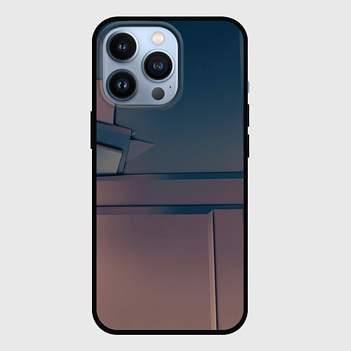 Чехол iPhone 13 Pro Абстрактные геометрические соединения / 3D-Черный – фото 1