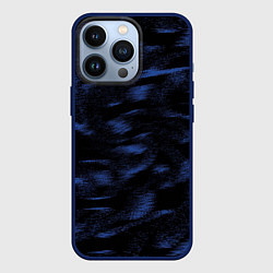 Чехол для iPhone 13 Pro Абстракция синего, цвет: 3D-тёмно-синий