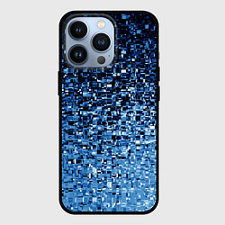 Чехол для iPhone 13 Pro Геометрическое множество синих кубов, цвет: 3D-черный