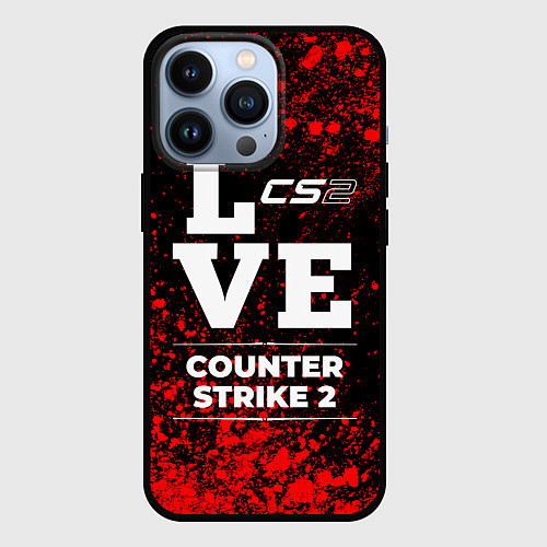 Чехол iPhone 13 Pro Counter Strike 2 love классика / 3D-Черный – фото 1