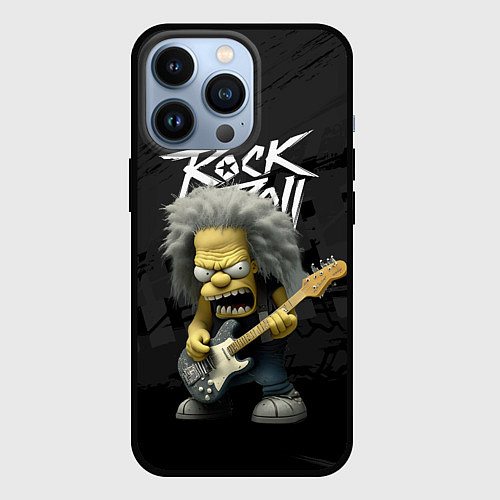 Чехол iPhone 13 Pro Rock and Roll Simpsons / 3D-Черный – фото 1