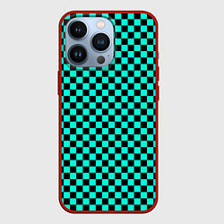 Чехол для iPhone 13 Pro Принт квадраты, цвет: 3D-красный