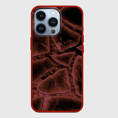 Чехол iPhone 13 Pro Камнепад / 3D-Красный – фото 1
