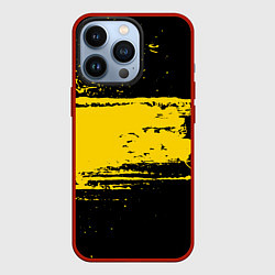 Чехол для iPhone 13 Pro Желтое граффити, цвет: 3D-красный