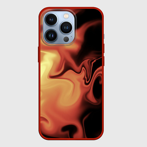 Чехол iPhone 13 Pro Пламя с боку / 3D-Красный – фото 1