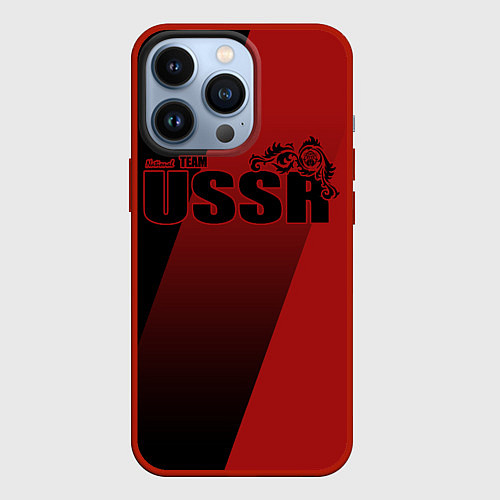 Чехол iPhone 13 Pro USSR team / 3D-Красный – фото 1