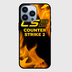 Чехол iPhone 13 Pro Counter Strike 2 - gold gradient