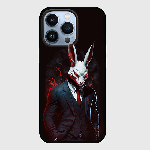 Чехол iPhone 13 Pro Devil rabbit / 3D-Черный – фото 1